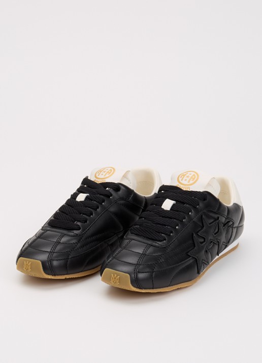 AMIRI Dames Pacific Football Slim sneaker van leer in de kleur Zwart, maat: 36