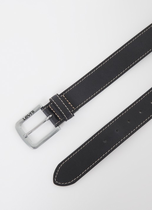 Levi's Heren Loire riem van leer in de kleur Zwart