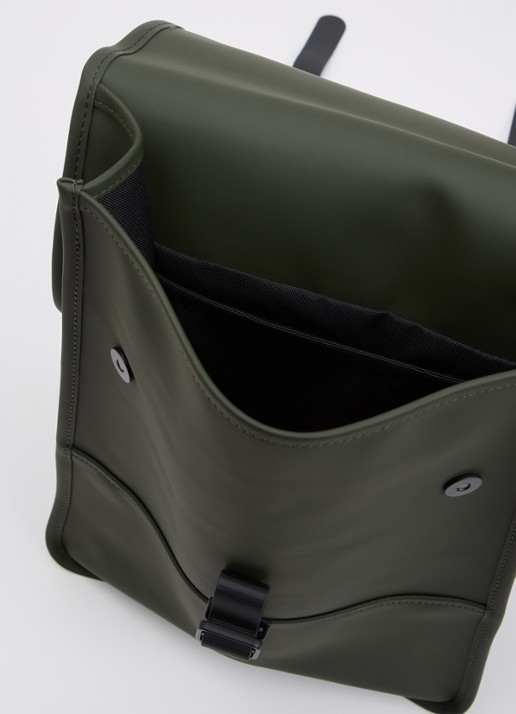 Rains Mini W3 rugzak met 15 inch laptopvak en waterafstotende coating Donkergroen - Deal