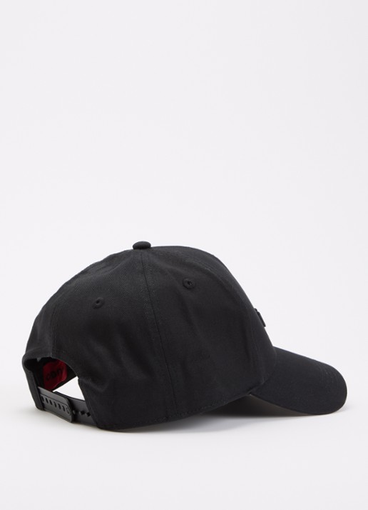 HUGO Heren Pet van katoenen twill met logo in de kleur Black-003 / Zwart