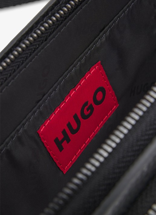 HUGO Heren Quantic Crossover heuptas met logo in de kleur Zwart