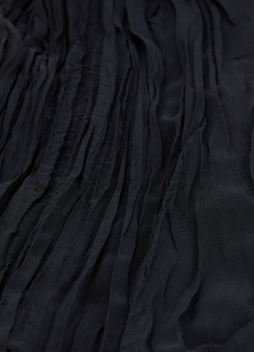 AMI Paris Dames Crumples Gavroche sjaal in de kleur Zwart, maat: One Size