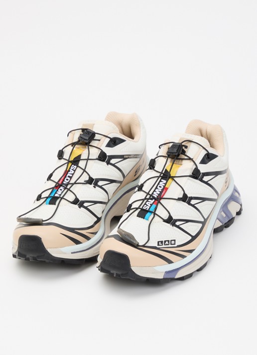 Salomon Dames XT-6 sneaker met mesh details in de kleur Gebroken wit, maat: 36