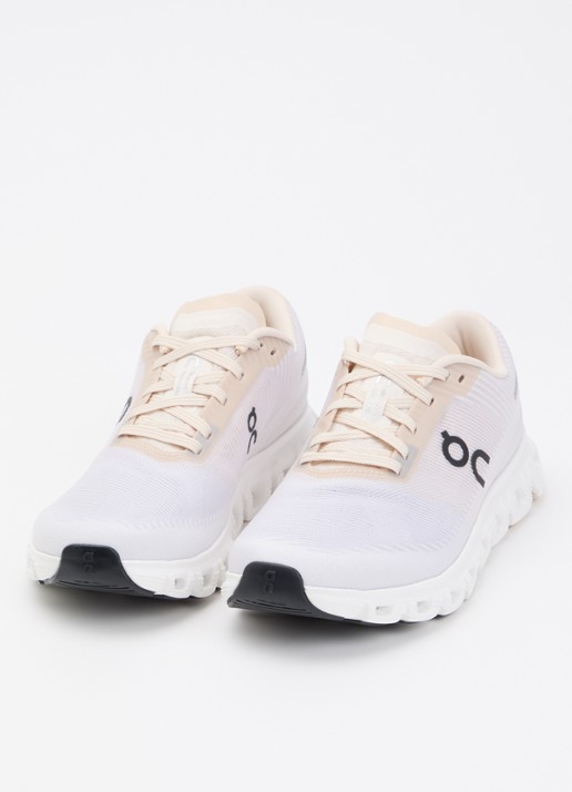 On Dames Cloud 6 Push sportschoen van mesh met logo in de kleur Zand, maat: 39