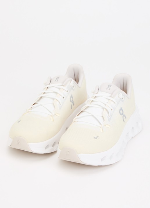 On Dames Cloudtilt sneaker met gebreid bovenwerk in de kleur Vanillegeel, maat: 41