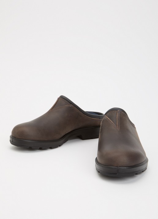 Blundstone Heren 2422 muiltje van leer in de kleur Donkerbruin, maat: 44