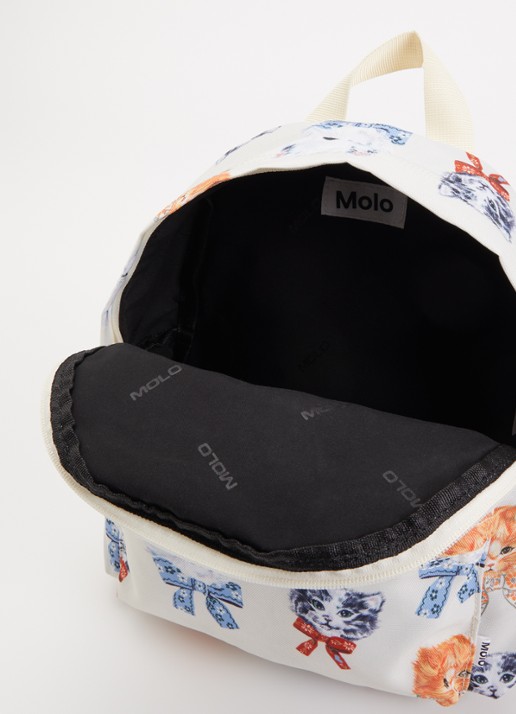 Molo Retro Kittens rugzak met print in de kleur Vanillegeel, maat: OS