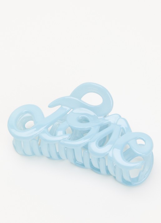 Bon Dep Meisjes Love haarclip 8 cm in de kleur Lichtblauw, maat: 8cm