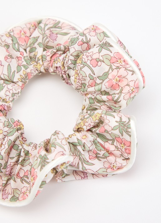 Bon Dep Meisjes Scrunchie met bloemenprint in de kleur Roze, maat: OS
