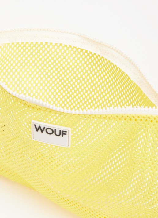 Wouf Ray toilettas van mesh met logo Geel - Deal