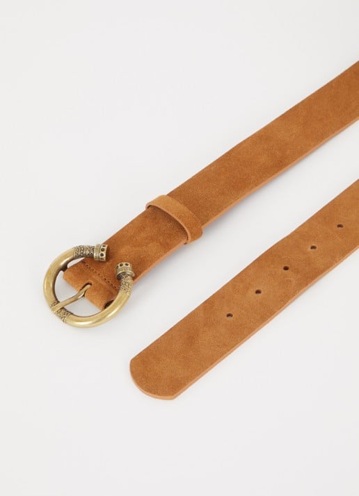 Ba&sh Dames Barla riem van suède in de kleur Roestbruin
