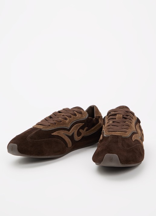 Ba&sh Dames Baskets Celleste sneaker van suède in de kleur Bruin