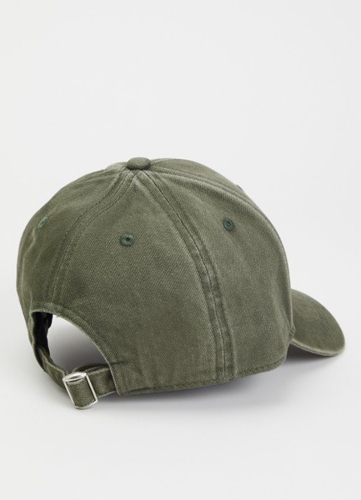 Ba&sh Dames Halyce pet van denim met logo in de kleur Olijfgroen