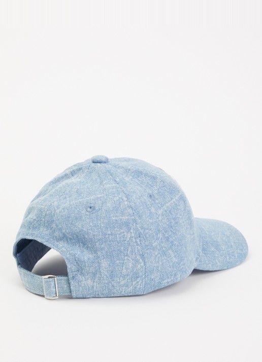 Ba&sh Dames Hemile pet van denim met logoborduring in de kleur Blauw