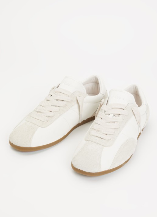 Represent Heren Low-Pro sneaker van leer met suède details in de kleur Wit, maat: 41