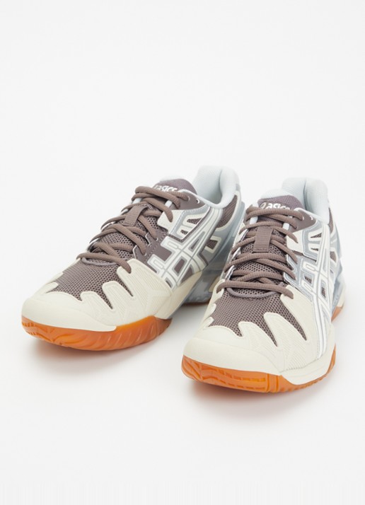ASICS Dames Gel-Resolution 5 sneaker van mesh met metallic details in de kleur Lichtbruin, maat: 38