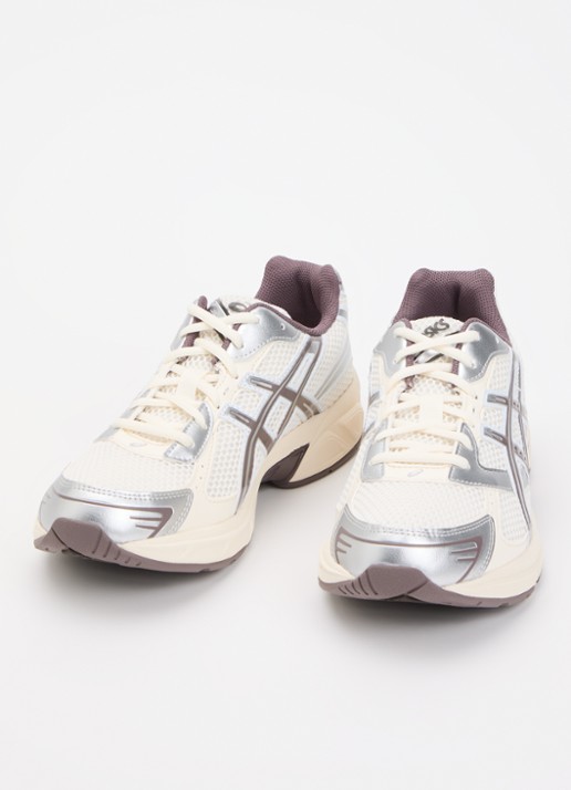 ASICS Heren Gel-1130 sneaker met mesh details in de kleur Gebroken wit, maat: 46