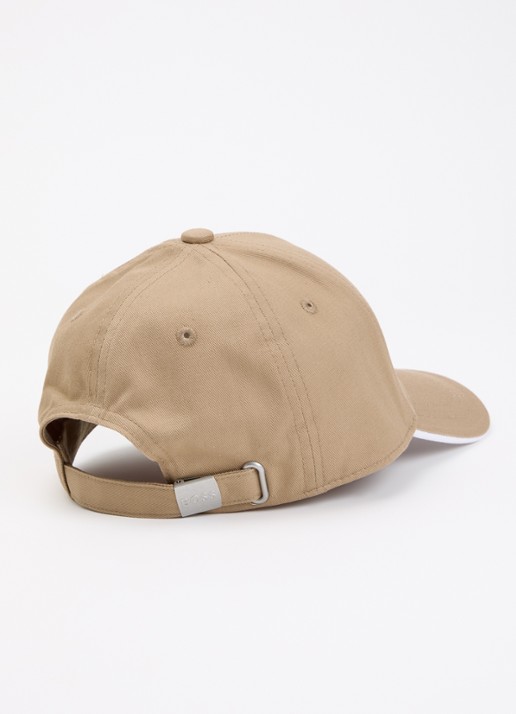 BOSS Jongens Pet met logo in de kleur Camel, maat: 56