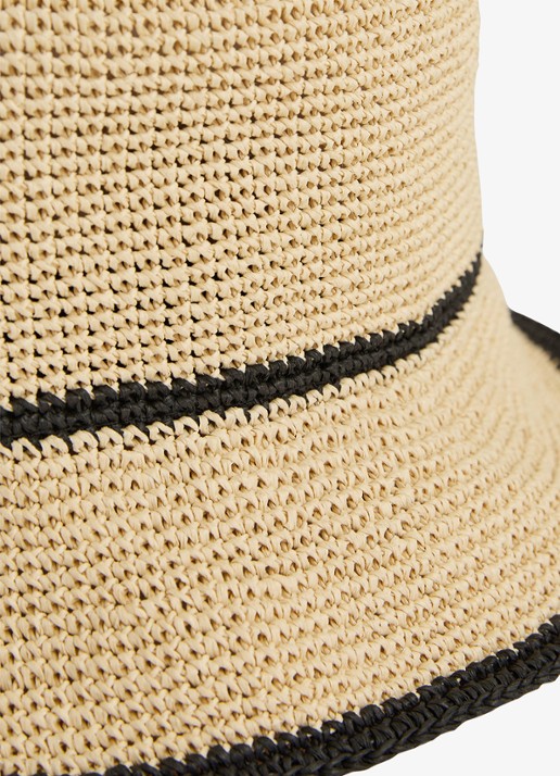 Reiss Dames Edith hoed van raffia in de kleur Beige