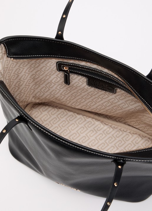 Liu Jo Dames Medium shopper met logo in de kleur Zwart