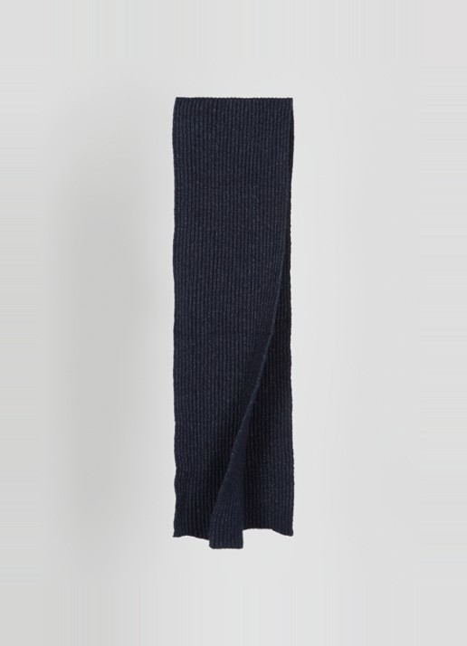 Barts Heren Ribgebreide sjaal in wolblend 180 x 25 cm in de kleur Donkerblauw, maat: OS