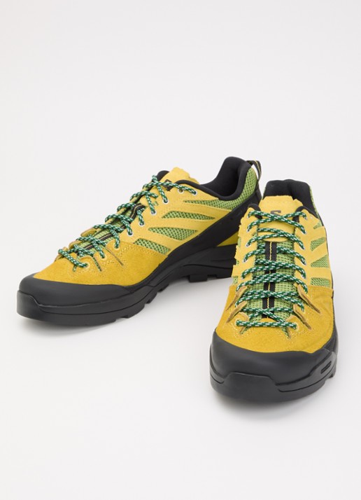 Salomon Heren X-Alp Woven sneaker van suède met mesh details in de kleur Okergeel, maat: 42