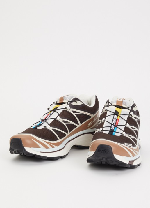 Salomon Heren XT-6 sneaker met logo in de kleur Bruin, maat: 46