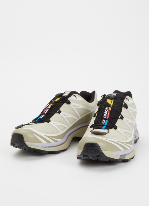 Salomon Heren XT-6 Gore-Tex sneaker met mesh details in de kleur Khaki, maat: 44