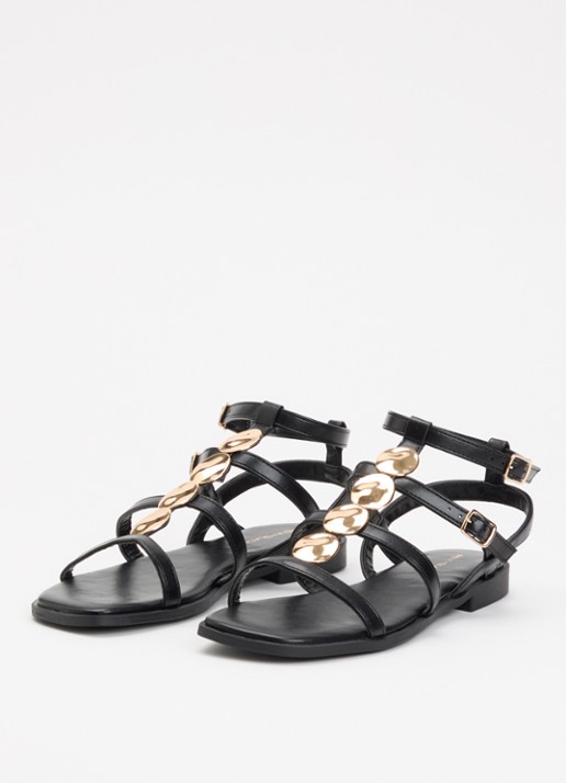 Pennyblack Dames Sandaal met applicatie in de kleur Zwart