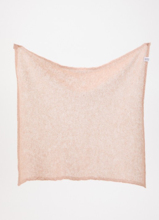 10DAYS Dames Sjaal in alpaca wolblend met 50 x 50 cm in de kleur Oudroze