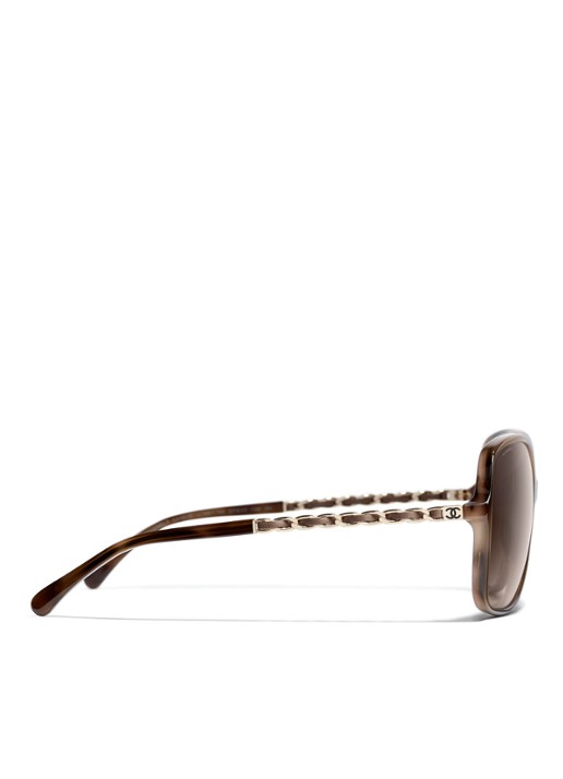 CHANEL Butterfly Dames VIERKANTE ZONNEBRIL Bruin - Deal