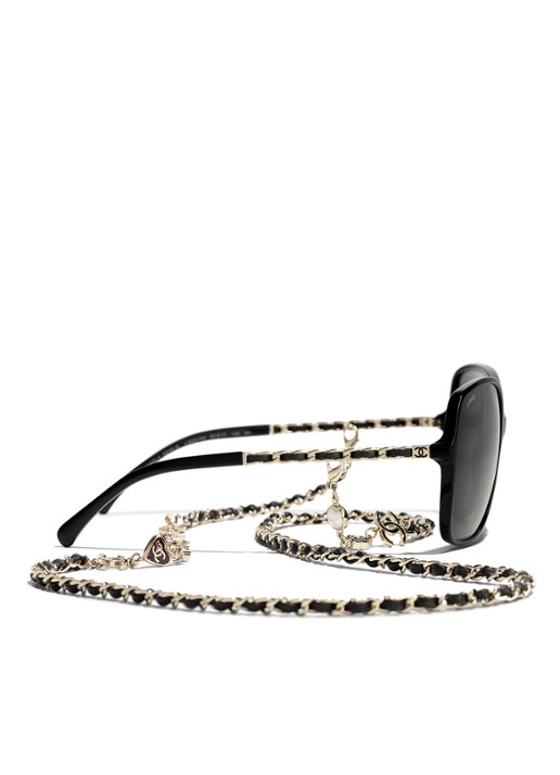 CHANEL Butterfly Dames VIERKANTE ZONNEBRIL Zwart - Deal