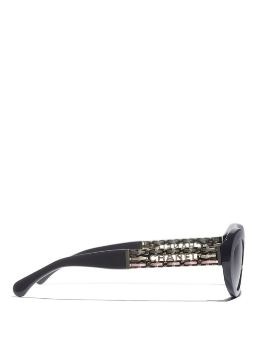 CHANEL Dames CAT EYE ZONNEBRIL Zwart - Deal