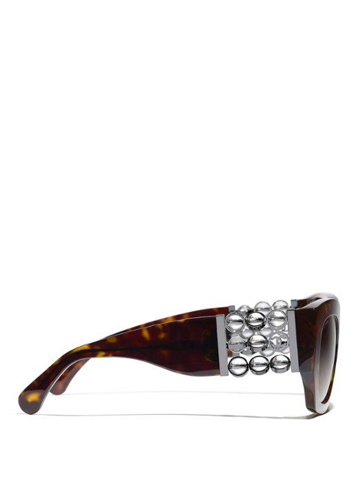 CHANEL Dames VLINDER ZONNEBRIL Bruin - Deal
