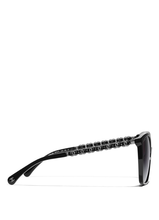 CHANEL Dames VIERKANTE ZONNEBRIL Zwart - Deal