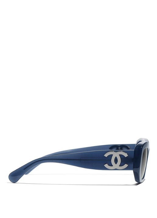 CHANEL Dames RECHTHOEKIGE ZONNEBRIL Petrol - Deal