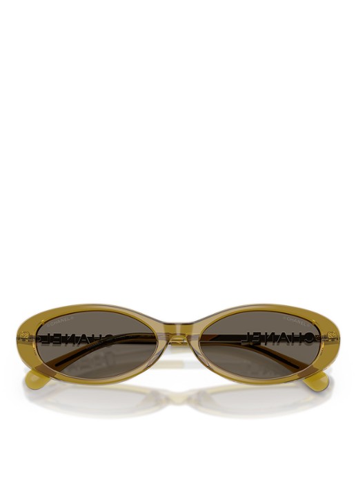 CHANEL Dames OVALE ZONNEBRIL Bruin - Deal