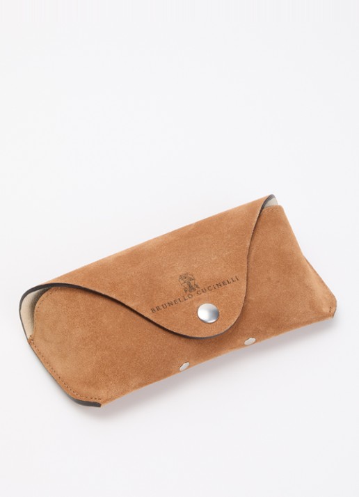 Brunello Cucinelli Heren Wayfarer zonnebril BC8503S Antraciet - Deal