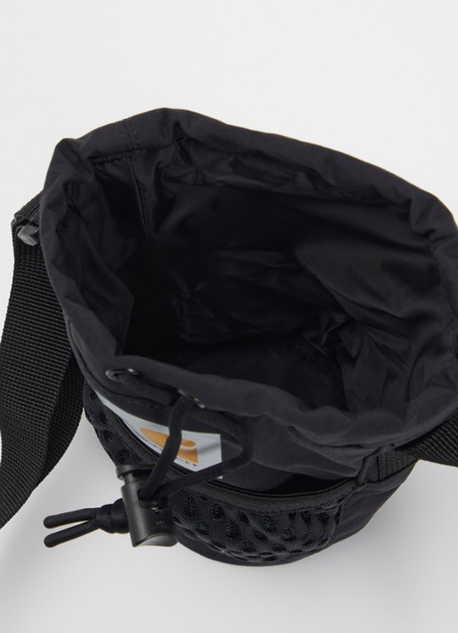Carhartt WIP Heren Egerton schoudertas met verstelbare schouderriem en logo in de kleur Zwart, maat: OS