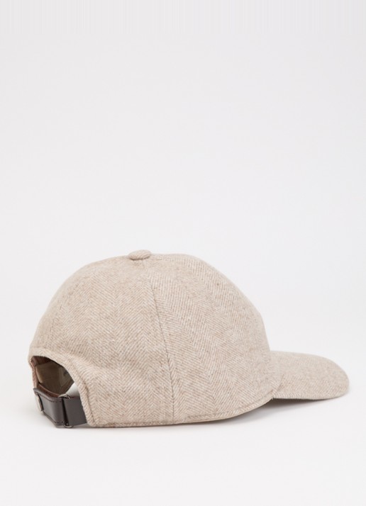 Jacob Cohën Heren Pet in wolblend met logoborduring in de kleur Beige, maat: OS