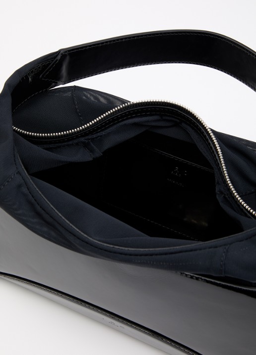 IRO Dames Tandem Gloss Large handtas van lakleer met afneembare schouderriem in de kleur Zwart