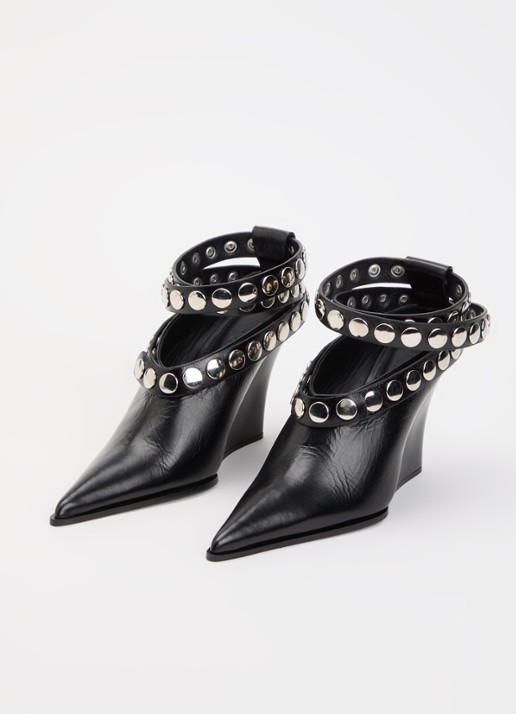 IRO Dames Fauve Click pump van leer met studs in de kleur Zwart