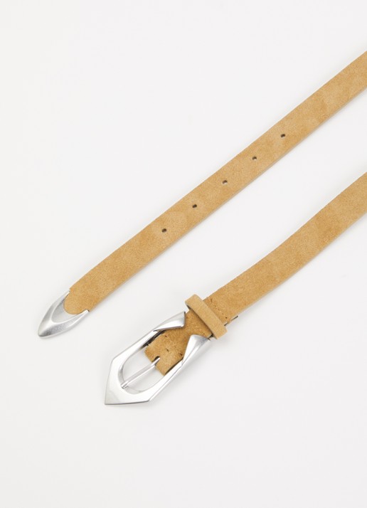 IRO Dames Cuff riem van kalfssuède in de kleur Zand