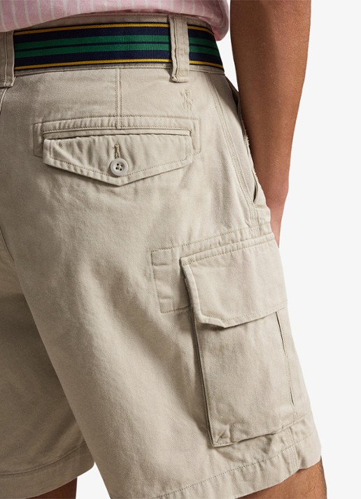 Ralph Lauren Heren Regular fit korte cargobroek in de kleur Classic Stone-2XDY