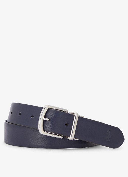 Ralph Lauren Heren Reversible riem van leer in de kleur Black / Navy
