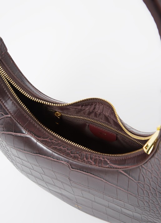 JW PEI Dames Carly schoudertas met crocostructuur