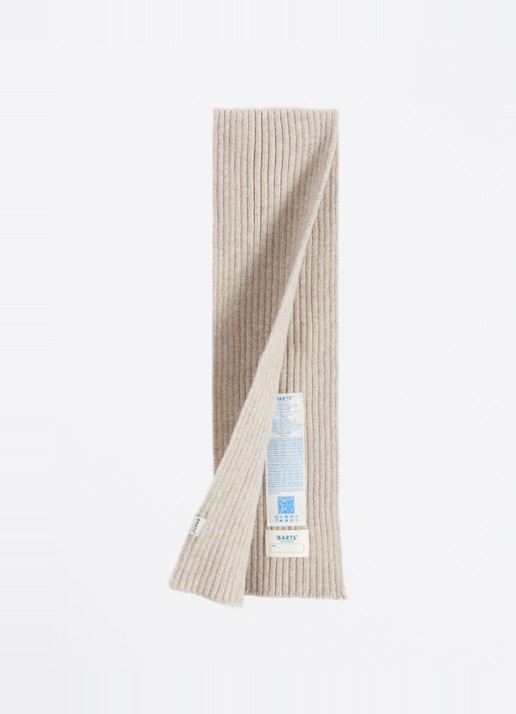 Barts Meisjes Basalth ribgebreide sjaal 85 x 12 cm in de kleur Beige, maat: One Size