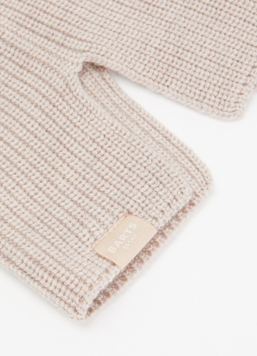 Barts Meisjes Makalyn Small ribgebreide colsjaal van merino wol in de kleur Beige, maat: One Size