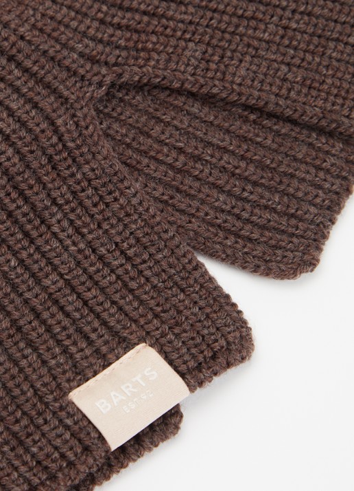Barts Meisjes Makalyn Small ribgebreide colsjaal van merino wol in de kleur Bruin, maat: One Size