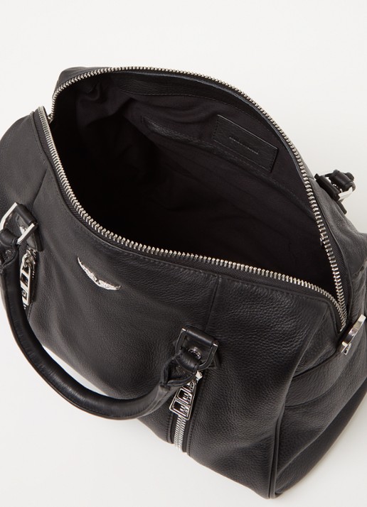 Zadig&Voltaire Dames Sunny Medium handtas van leer in de kleur Zwart
